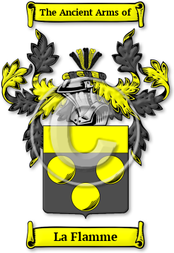 La Flamme Family Crest Download (jpg) Legacy Series - 150 DPI